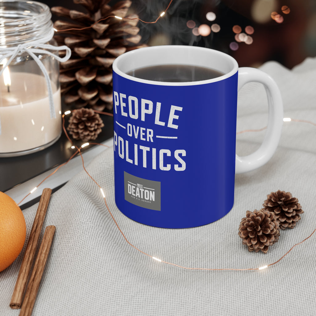 People Over Politics 11oz Coffee Mug — Political Campaign & Activist Gift