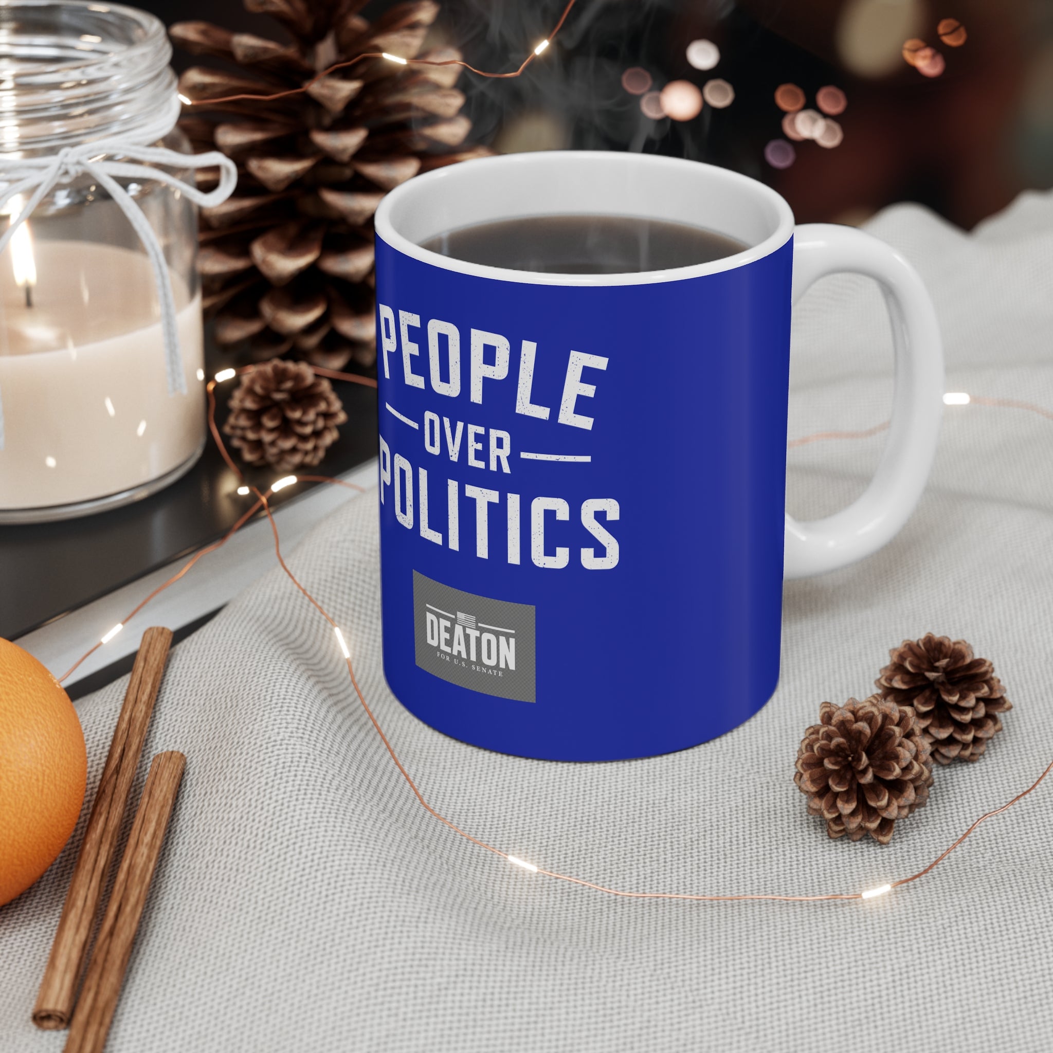 People Over Politics 11oz Coffee Mug — Political Campaign & Activist Gift