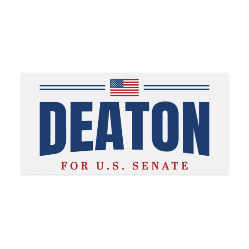 John Deaton for Senate Bumper Sticker 7.5x3.75 (Set of 2)