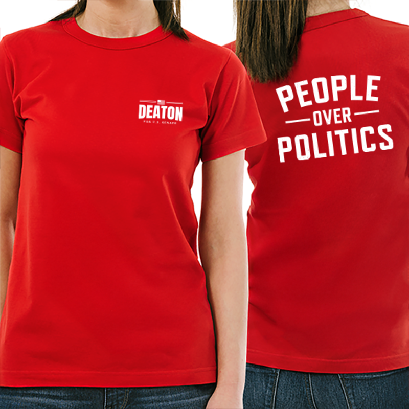 John Deaton for Senate Red Cotton T-Shirt